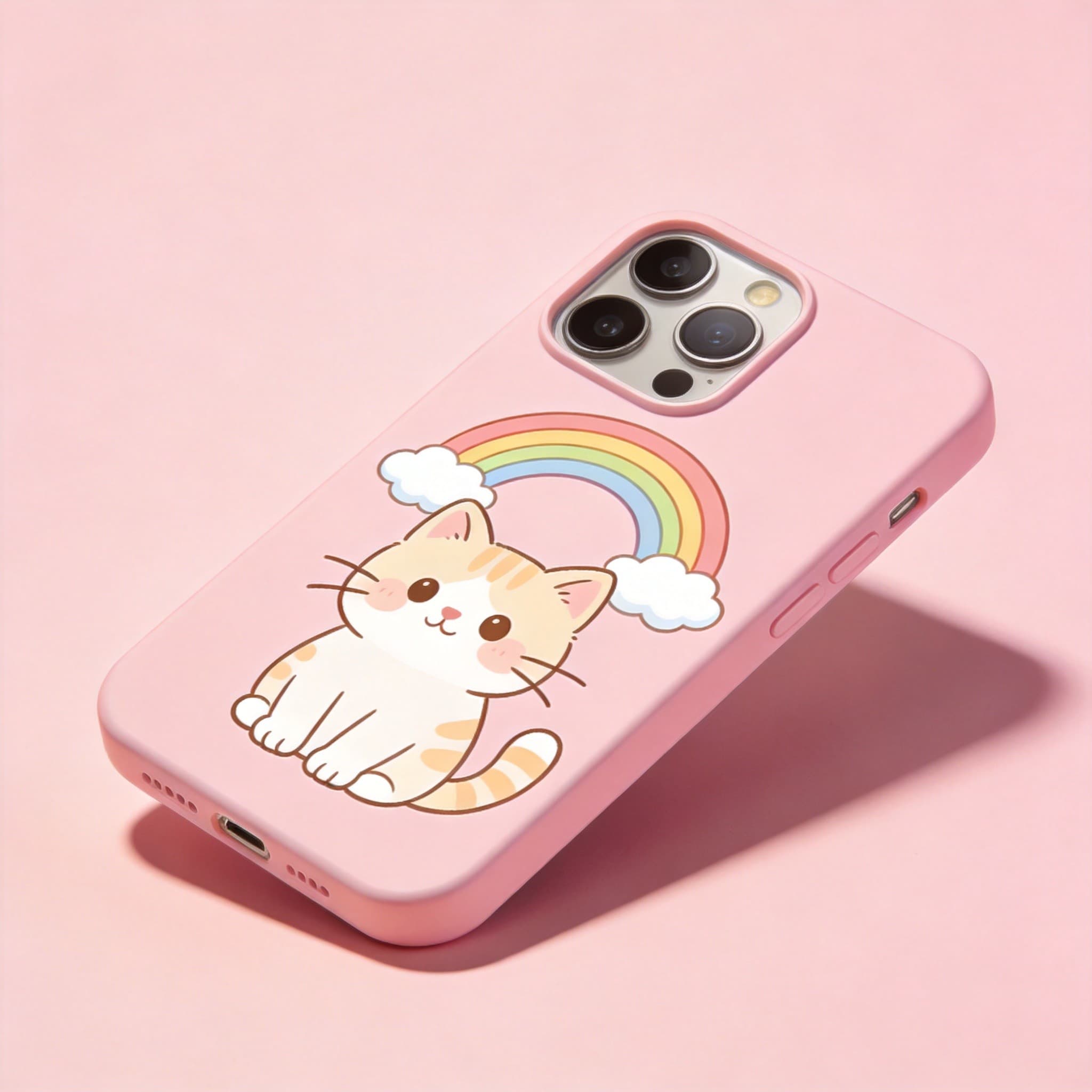 可爱卡通猫咪图案手机壳